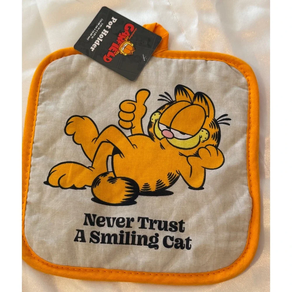 Nickelodeon Garfield Odie Oven Mitt Pot Holder Set Orange Grey Never Trust Cat